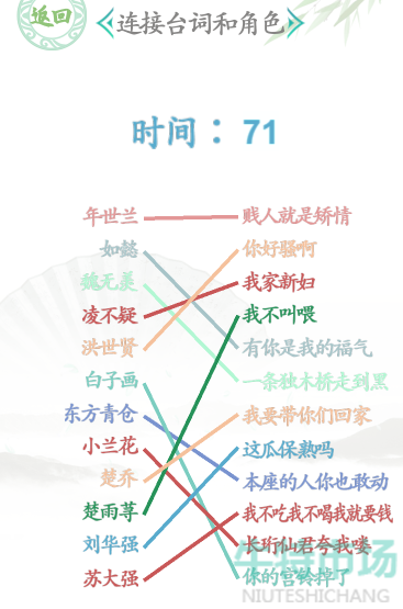 《汉字找茬王》连接台词和角色通关攻略