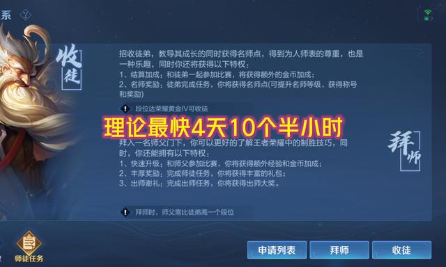 王者荣耀名师6级需要几个徒弟