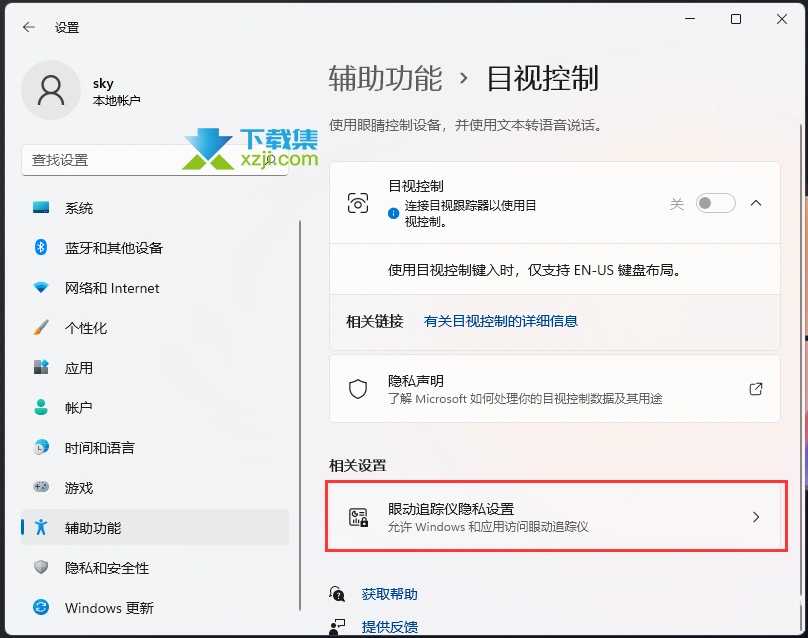 Win11系统怎么开启目视控制 Win11系统目视控制功能开启方法