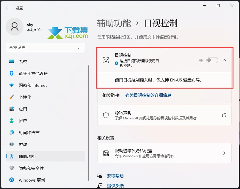 Win11系统怎么开启目视控制 Win11系统目视控制功能开启方法